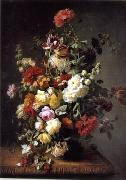 Floral, beautiful classical still life of flowers.057